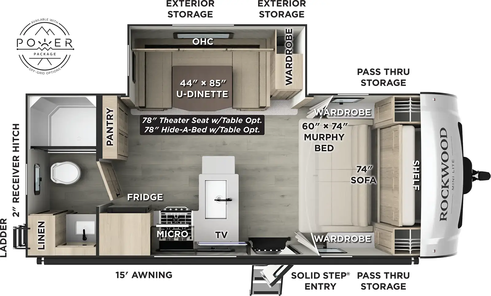 Rockwood Mini Lite 2214S Floorplan